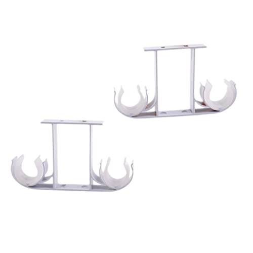 3 x 2 Befestigungsschrauben aus Aluminiumlegierung, doppelte Halterungen mit Gardinenstangen, Weiß, 6 Stück 3 x 2 Befestigungsschrauben aus Aluminiumlegierung, doppelte Halterungen mit Gardinenstangen, Weiß, 6 Stück von sporful