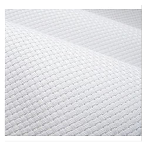 Baumwoll-Aida-Stoff, 9 Karat, 50 x 50 cm, Weiß Baumwoll-Aida-Stoff, 9 Karat, 50 x 50 cm, Weiß von sporful