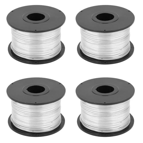 Drahtbinderrollen aus kohlenstoffarmem Stahl, 110 m Länge, 0,8 mm Durchmesser, flexible Bindung für automatische Bindemaschinen, 4 Stück von sporful