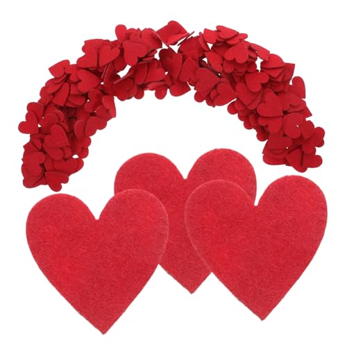 Filz-Konfetti in Herzform, Rot, für Bastelarbeiten, Valentinstag, Hochzeiten, Heimdekoration, Kuchendekoration, Bastelprojekte, 200 Stück Filz-Konfetti in Herzform, Rot, für Bastelarbeiten, Valentinstag, Hochzeiten, Heimdekoration, Kuchendekoration, Bastelprojekte, 200 Stück von sporful