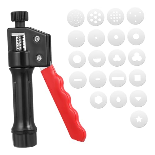 Hand-Ton-Extruder-Werkzeug für Kuchendekoration, lebensmittelechte Kunststoffform für Fondant, Schokolade und Modelliermasse, 20 x 4 x 2,5 cm Hand-Ton-Extruder-Werkzeug für Kuchendekoration, lebensmittelechte Kunststoffform für Fondant, Schokolade und Modelliermasse, 20 x 4 x 2,5 cm von sporful