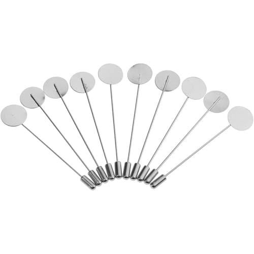 Kupfer-Anstecknadel, Sockel, Bastelzubehör, 76 mm, 10 Stück von sporful