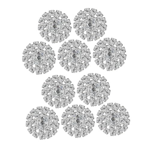 Runde Strassknöpfe für DIY-Haar-Accessoires, glitzernde Strass-Verzierungen, Schmuckherstellung und Hochzeits-Haarspangen, Silberlegierung, 1,80 cm, 10 Stück Runde Strassknöpfe für DIY-Haar-Accessoires, glitzernde Strass-Verzierungen, Schmuckherstellung und Hochzeits-Haarspangen, Silberlegierung, 1,80 cm, 10 Stück von sporful