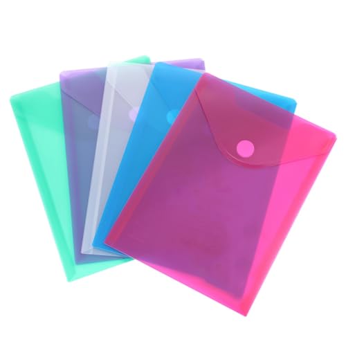 Transparente Dokumentenmappen, Dokumenten-Organizer für Büro, Zuhause und Schule, verschiedene Farben, leicht, wasserdicht, 10 Stück Transparente Dokumentenmappen, Dokumenten-Organizer für Büro, Zuhause und Schule, verschiedene Farben, leicht, wasserdicht, 10 Stück von sporful