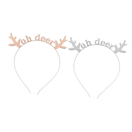 sporful 2 x Weihnachts-Geweih-Stirnbänder aus Legierung, Hirschhorn, Haarreifen für Feiertage sporful 2 x Weihnachts-Geweih-Stirnbänder aus Legierung, Hirschhorn, Haarreifen für Feiertage von sporful