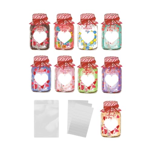 sporful 9 Valentinstagskarten für Kinder mit Tüten – Tauschkarten in Glasform für Klassenzimmerpartys sporful 9 Valentinstagskarten für Kinder mit Tüten – Tauschkarten in Glasform für Klassenzimmerpartys von sporful
