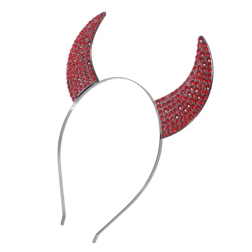 sporful Teufelshorn Stirnband mit Strass Akzenten für Halloween Cosplay und Kostümpartys sporful Teufelshorn Stirnband mit Strass Akzenten für Halloween Cosplay und Kostümpartys von sporful