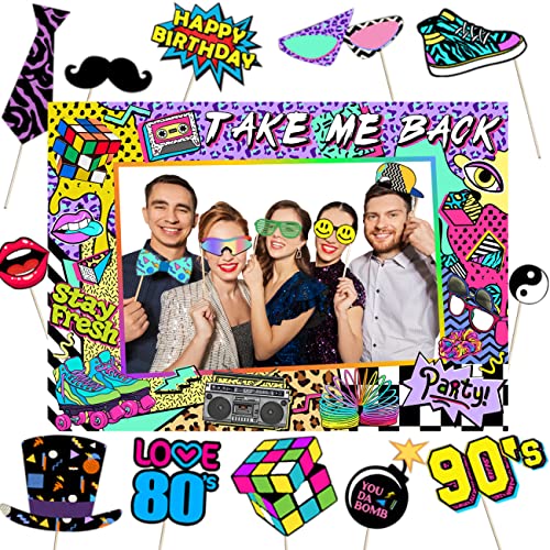 90er Jahre Motto-Party-Dekorationen für Erwachsene, 1990er Jahre Throwback Party Photo Booth Requisiten, 80er 90er Jahre Geburtstag Party Picture Booth Rahmen & Requisiten für Retro Hip Hop Party 90er Jahre Motto-Party-Dekorationen für Erwachsene, 1990er Jahre Throwback Party Photo Booth Requisiten, 80er 90er Jahre Geburtstag Party Picture Booth Rahmen & Requisiten für Retro Hip Hop Party von ssailue decor
