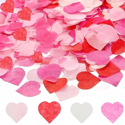10000 Stück biologisch abbaubares Herz-Konfetti, 100 g, romantisches Seidenpapier in Herzform, für Hochzeiten, Luftballons, Valentinstag, Jahrestag, Geburtstag, Feier, Babyparty, Party, Zeremonie 10000 Stück biologisch abbaubares Herz-Konfetti, 100 g, romantisches Seidenpapier in Herzform, für Hochzeiten, Luftballons, Valentinstag, Jahrestag, Geburtstag, Feier, Babyparty, Party, Zeremonie von starfa lab