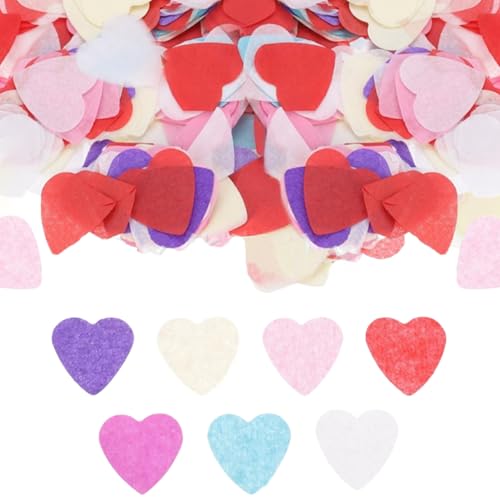 10000 Stück biologisch abbaubares Herz-Konfetti, 100 g, romantisches Seidenpapier in Herzform, für Hochzeiten, Luftballons, Valentinstag, Jahrestag, Geburtstag, Feier, Babyparty, Party, Zeremonie 10000 Stück biologisch abbaubares Herz-Konfetti, 100 g, romantisches Seidenpapier in Herzform, für Hochzeiten, Luftballons, Valentinstag, Jahrestag, Geburtstag, Feier, Babyparty, Party, Zeremonie von starfa lab