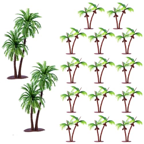 Kuchendekoration aus Kunststoff, Motiv: grüne Palme mit Kokosnüssen, vielseitige Dekoration für Lilo und Stich, Sonic, Hawaii-Thema, Kuchendekorationen und Partyzubehör (6,5 cm - 14 Stück, 11 cm, 2 Kuchendekoration aus Kunststoff, Motiv: grüne Palme mit Kokosnüssen, vielseitige Dekoration für Lilo und Stich, Sonic, Hawaii-Thema, Kuchendekorationen und Partyzubehör (6,5 cm - 14 Stück, 11 cm, 2 von starfa lab