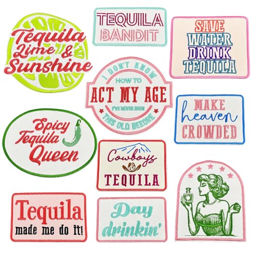 Lustige Aufnäher zum Aufbügeln für Hüte und Kleidung – Save Water Drink Tequila bestickte Trucker-Hut-Patches Großpackung für Wärmepresse, Jacken, Jeans, Taschen, 10 Stück Lustige Aufnäher zum Aufbügeln für Hüte und Kleidung – Save Water Drink Tequila bestickte Trucker-Hut-Patches Großpackung für Wärmepresse, Jacken, Jeans, Taschen, 10 Stück von starfa lab