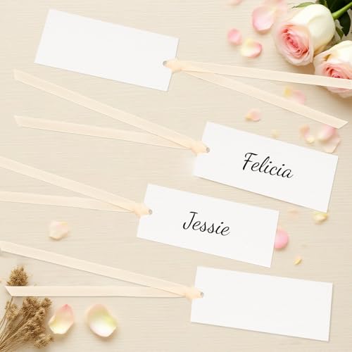 Tischkarten mit Namensschild, blanko, Hochzeits-Tischkarten mit Satinband, 4,9 x 8,9 cm, hängende Geschenkanhänger für Hochzeit, Abendessen, Bankett, Party, Tischdekoration, Zubehör, Blau, 50 Stück Tischkarten mit Namensschild, blanko, Hochzeits-Tischkarten mit Satinband, 4,9 x 8,9 cm, hängende Geschenkanhänger für Hochzeit, Abendessen, Bankett, Party, Tischdekoration, Zubehör, Blau, 50 Stück von starfa lab