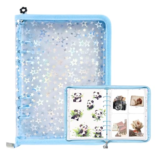 Wiederverwendbarer Aufkleber-Organizer, A5, transparentes Aufbewahrungsalbum mit leerem Trennpapier, Aufkleber-Sammelbuch für Erwachsene und Kinder, Klebeband-Organizer und Spielrechnungs-Aufbewahrung Wiederverwendbarer Aufkleber-Organizer, A5, transparentes Aufbewahrungsalbum mit leerem Trennpapier, Aufkleber-Sammelbuch für Erwachsene und Kinder, Klebeband-Organizer und Spielrechnungs-Aufbewahrung von starfa lab
