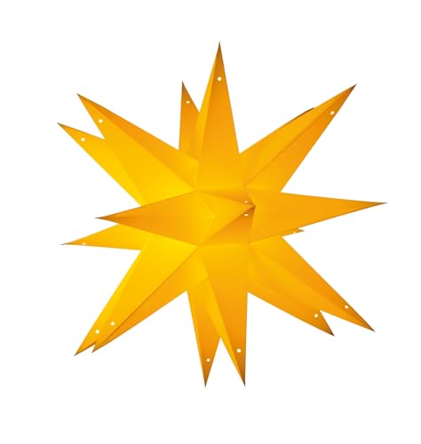 starlightz Leuchtstern NOEL YELLOW 3D Papierstern Lampenschirm, Fensterdeko, Weihnachtsstern, handgemacht - das Original aus Indien von starlightz