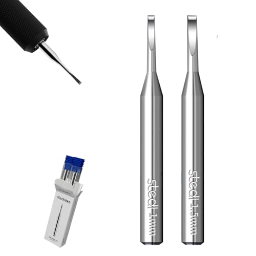 Stedi Modell Anreißklingen, Wolframstahl, 1 mm + 1,5 mm, Erwachsene, staubfrei, 2 Stück von stedi