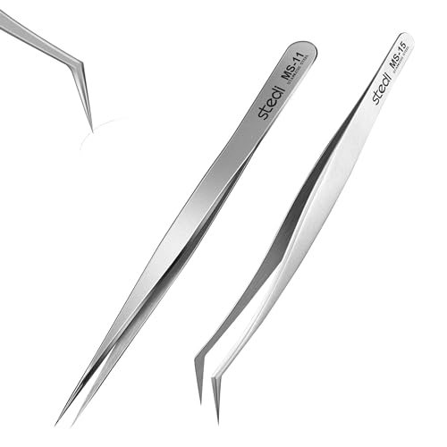 stedi 2PCS Präzisionspinzetten Set, Modell Hobby Making Tools, Ultra-Präzisions-Premium-Edelstahl-Pinzette für Gundam, Scale Military Model, 3D Resin Teile, Industrie Pinzette stedi 2PCS Präzisionspinzetten Set, Modell Hobby Making Tools, Ultra-Präzisions-Premium-Edelstahl-Pinzette für Gundam, Scale Military Model, 3D Resin Teile, Industrie Pinzette von stedi