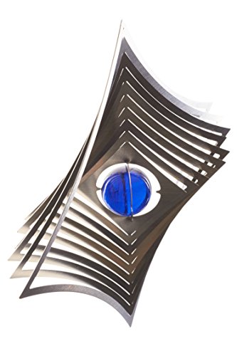 A2004 - steel4you SKARAT hochwertiges 3D Windspiel aus Edelstahl mit Glasperle - Raute 19cm x 19cm - Made in Germany A2004 - steel4you SKARAT hochwertiges 3D Windspiel aus Edelstahl mit Glasperle - Raute 19cm x 19cm - Made in Germany von steel4you
