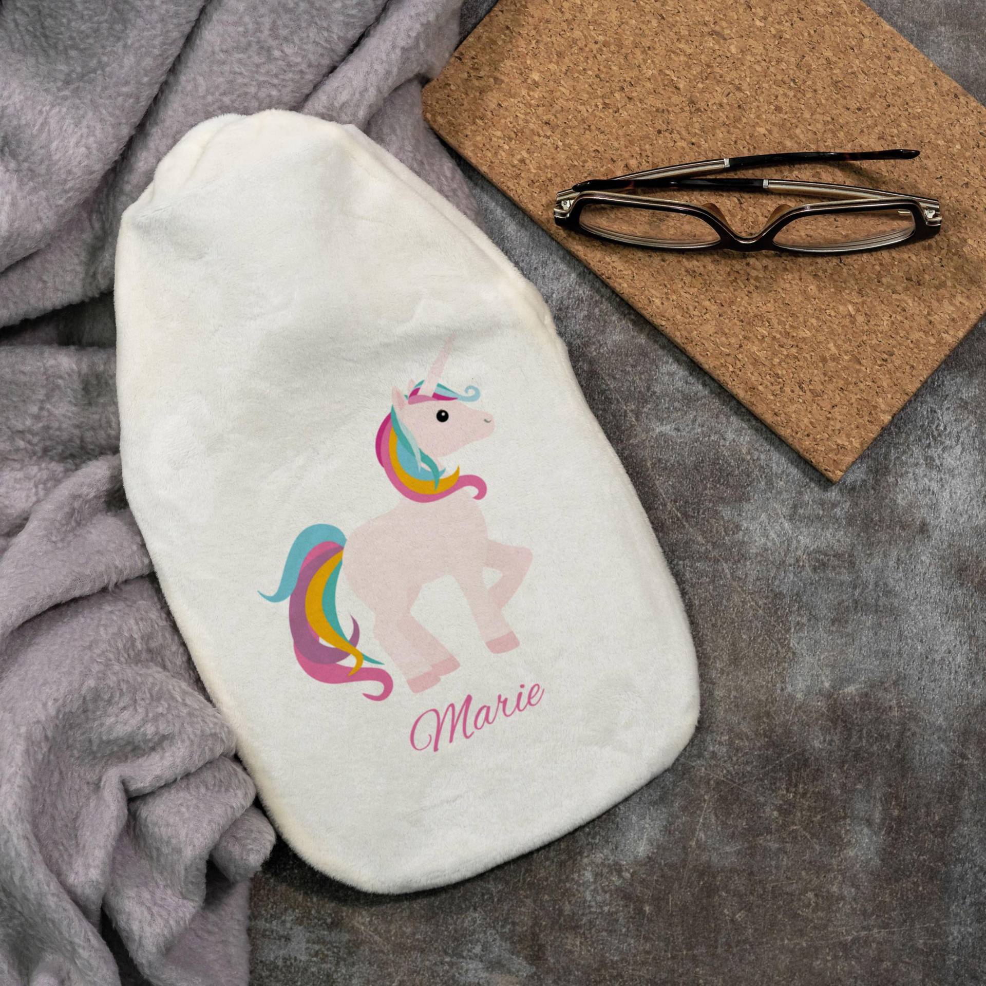 Wärmflasche "Einhorn" Für Kinder Mit Individuellem Druck Wärmflasche "Einhorn" Für Kinder Mit Individuellem Druck von stempelfabrikde
