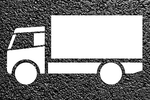Schablone mit Motiv: LKW, wiederverwendbar, Parkplatzschablone, Schablone für Stellplatz LastwagenLaster von stencilBOY