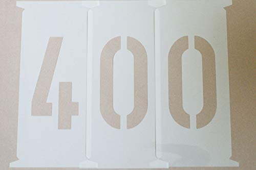 Zahlenschablonen 400mm nach DIN 1451, Zahlen Schablonen 40cm, Zahlenset 0-9 von stencilBOY