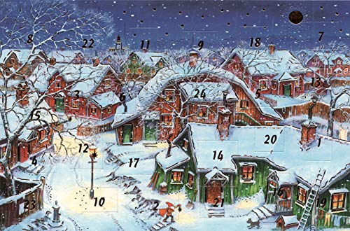 sticker-dealer Adventskalender-Grußkarte 5 Stück Tannenbaum Weihnachten Doppelkarte Winter Weihnachtszeit Adventszeit von sticker-dealer
