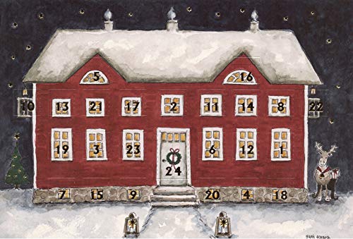 Adventskalender-Grußkarten 5 Stück Weihnachten Christmas Doppelkarte von sticker-dealer