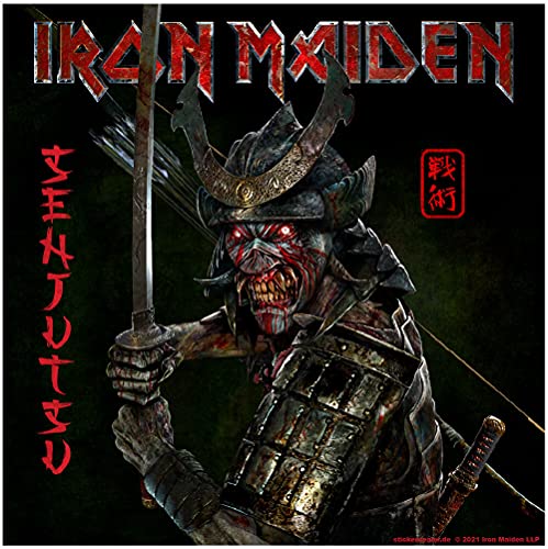 Iron Maiden Aufkleber Senjutsu ca. 10x10 cm von sticker-dealer