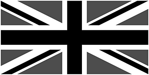 Union Jack Aufkleber Sticker s/w-grau England Großbritannien ca. 10c5 cm von sticker-dealer