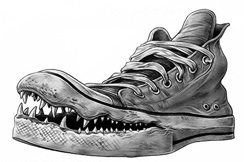 Krokodil Schuh Aufkleber Sticker Coole Motive Alligator ca. 12x8 cm von stickerdealer_chupacabra