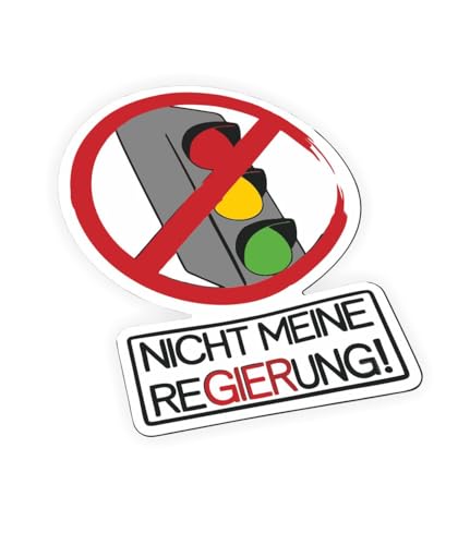 2x Nicht meine Regierung- kein bock auf grüne-ampel - sticker -aufkleber von stickerpoint24