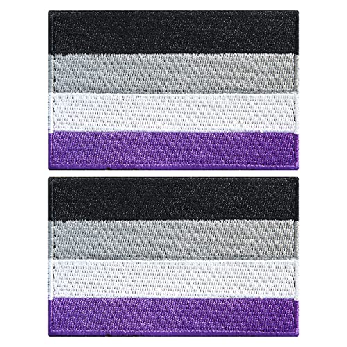 stidsds 2 Stück Asexual Pride Regenbogen Flagge Patch Gay Flags Bestickte Patches LGBTQ Flaggen Militär Taktischer Patch für Kleidung Hut Rucksäcke Stolz Dekorationen von stidsds