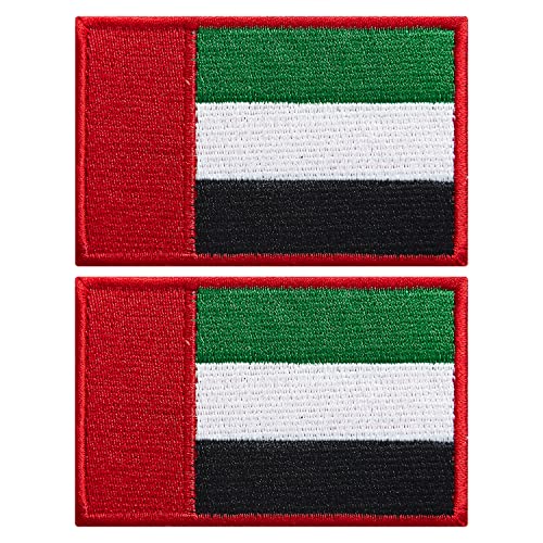 Stidsds Aufnäher mit Flagge der Vereinigten Arabischen Emirate, bestickt, Militär, taktische Flicken für Kleidung, Hut, Rucksäcke, Stolz-Dekorationen, 2 Stück von stidsds