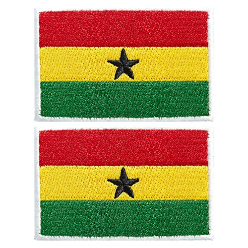 stidsds Aufnäher mit Ghana-Flagge, bestickt, Ghanaische Flaggen, Militär, taktischer Aufnäher für Kleidung, Hut, Rucksäcke, Stolz, Dekorationen, 2 Stück stidsds Aufnäher mit Ghana-Flagge, bestickt, Ghanaische Flaggen, Militär, taktischer Aufnäher für Kleidung, Hut, Rucksäcke, Stolz, Dekorationen, 2 Stück von stidsds