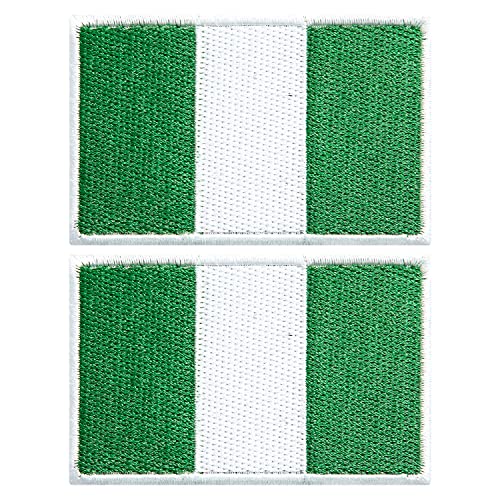 stidsds Aufnäher mit Nigeria-Flagge, bestickt, nigerianische Flaggen, Militär, taktischer Aufnäher für Kleidung, Hut, Rucksäcke, Stolz, Dekorationen, 2 Stück von stidsds