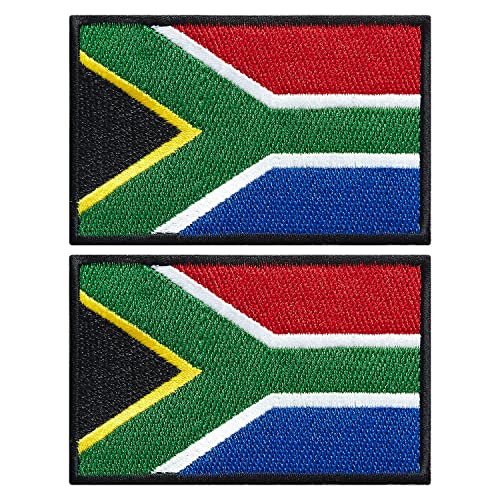 stidsds Aufnäher mit Südafrika-Flagge, bestickt, südafrikanische Flaggen, Militär, taktischer Aufnäher für Kleidung, Hut, Rucksäcke, Stolz, Dekorationen, 2 Stück von stidsds