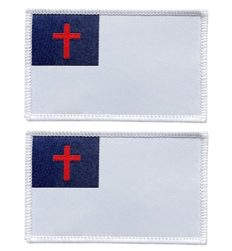 stidsds Aufnäher mit christlicher Flagge, bestickt, Religion und Glaube, Militär, taktischer Klettverschluss für Kleidung, Hut, Rucksäcke, Stolz, Dekorationen, 2 Stück stidsds Aufnäher mit christlicher Flagge, bestickt, Religion und Glaube, Militär, taktischer Klettverschluss für Kleidung, Hut, Rucksäcke, Stolz, Dekorationen, 2 Stück von stidsds