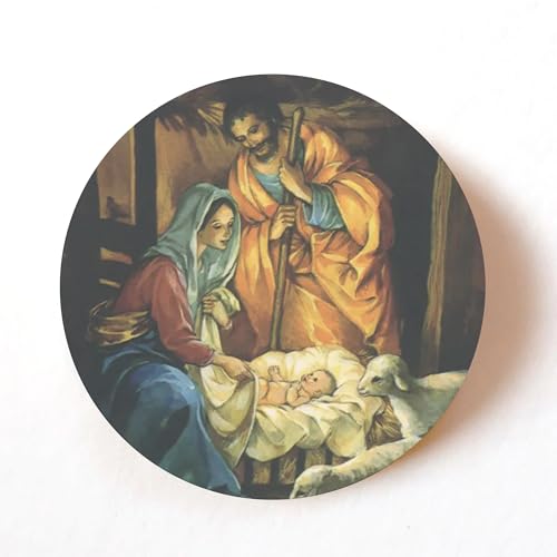 stika.co Weihnachtsaufkleber im Vintage-Stil, Heilige Familie, selbstklebende Etiketten für Geschenkverpackungen, Umschläge und Urlaubsdekoration, erhältlich in Packungen mit 24, 72 oder 240 Stück von stika.co