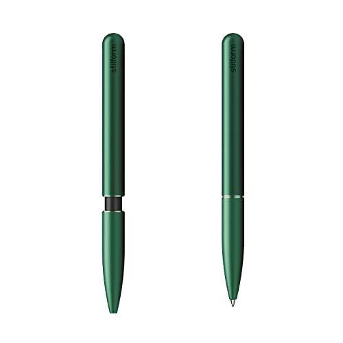 stilform 200028 Kugelschreiber aus Aluminium – patentierter Ballpoint Pen, verschiebbare Kappe mit Magnet, Aurora Green von stilform