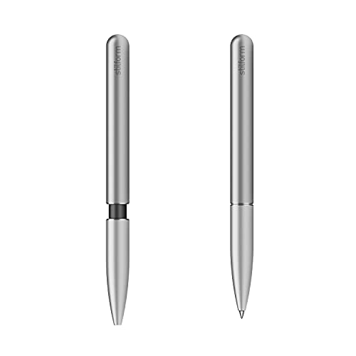 stilform 200029 Kugelschreiber aus Aluminium – patentierter Ballpoint Pen, verschiebbare Kappe mit Magnet, Comet Grey von stilform