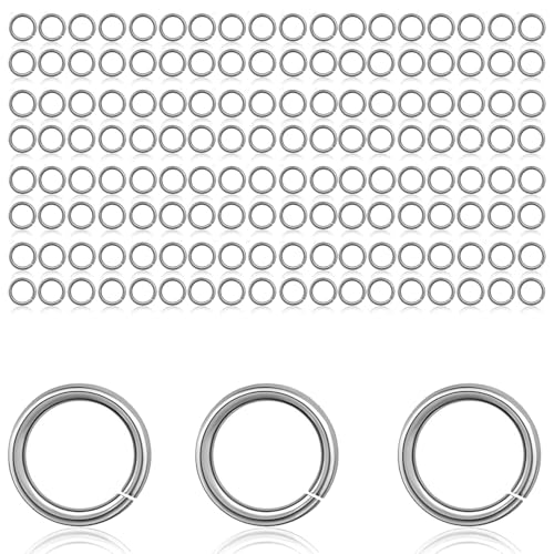 Binderinge aus Edelstahl, kein Anlaufen, zur Schmuckherstellung, 2000 Stück, 6 mm, Stärke 20 Gauge, Silber (6 mm) von stino