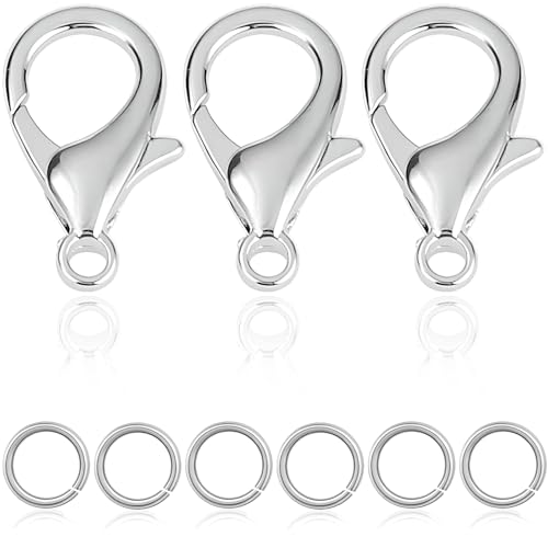 Karabinerverschlüsse für Schmuckherstellung, Halsketten, Armbänder, Zubehör und Zubehör (Edelstahl) von stino