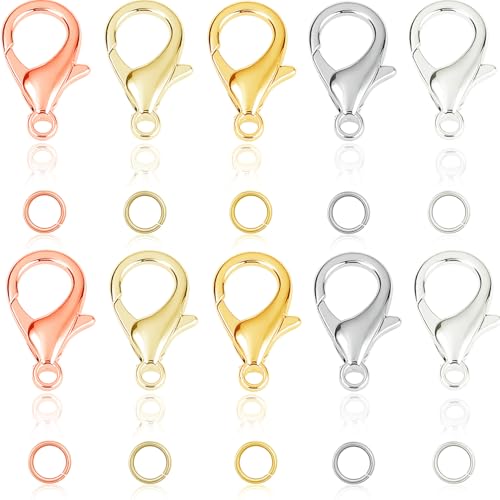 Karabinerverschlüsse für Schmuckherstellung, Halsketten, Armbänder, Zubehör und Zubehör (verschiedene Farben) von stino