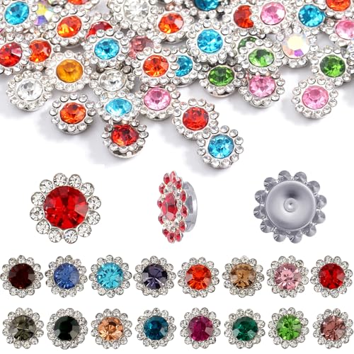 Strasssteine zum Aufnähen, 12 mm, flache Rückseite, Kristallblumen, Bedazzling auf Kleidung, Schuhen, Hüten, Taschen und Nähzubehör, 12 mm, Silberfarben, 500 Stück Strasssteine zum Aufnähen, 12 mm, flache Rückseite, Kristallblumen, Bedazzling auf Kleidung, Schuhen, Hüten, Taschen und Nähzubehör, 12 mm, Silberfarben, 500 Stück von stino