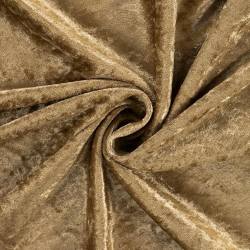 Pannesamt Meterware | 1 Meter | 26 Farben | Brilliant Samt | 145 cm breit | Stoff | Velour (Camel) von stoffmarkt reste truhe