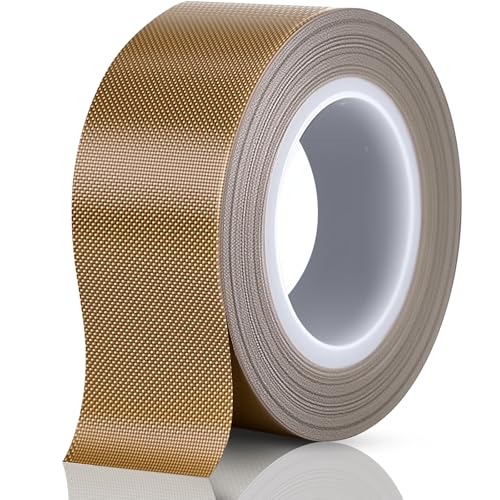 sturiz Teflonband Selbstklebend Hitzebeständig Teflon Klebeband 0.18x25mmx12m PTFE Band Teflonband Hitzebeständig Hochtemperaturband Gleitband Hochtemperatur Klebeband für Vakuumiermaschine von sturiz