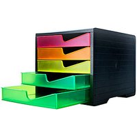 styro Schubladenbox styroswingbox NEONline  neon multi-color 275-8430.2691, DIN C4 mit 5 Schubladen von styro