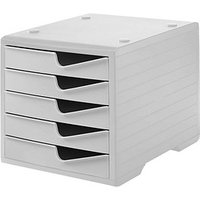 styro Schubladenbox styroswingbox  grau 275-8430.881, DIN C4 mit 5 Schubladen von styro