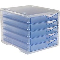 styro Schubladenbox styroswingbox light  cornflower 275-8430.26224, DIN C4 mit 5 Schubladen von styro