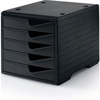 styro Schubladenbox styroswingbox  schwarz 275-8430.991, DIN C4 mit 5 Schubladen von styro